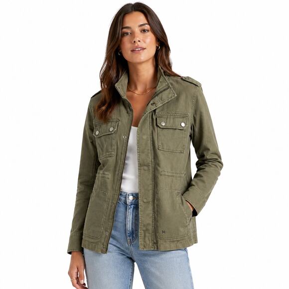 Hurley Jackets & Blazers - Hurley Military Utility Chore Olive Green Jacket  - Small